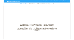 Desktop Screenshot of peacefulsilkworms.com.au