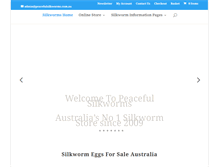 Tablet Screenshot of peacefulsilkworms.com.au
